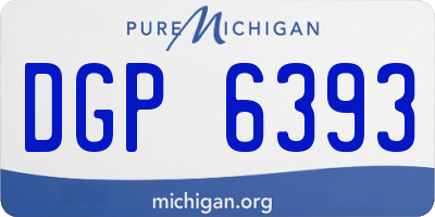 MI license plate DGP6393