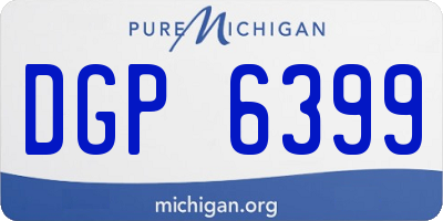 MI license plate DGP6399