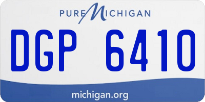MI license plate DGP6410