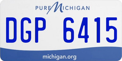 MI license plate DGP6415
