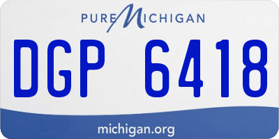 MI license plate DGP6418