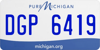 MI license plate DGP6419
