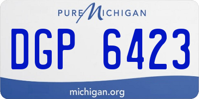 MI license plate DGP6423