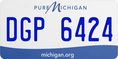 MI license plate DGP6424