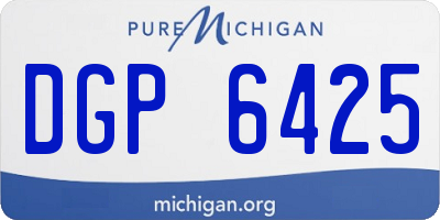 MI license plate DGP6425