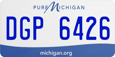 MI license plate DGP6426