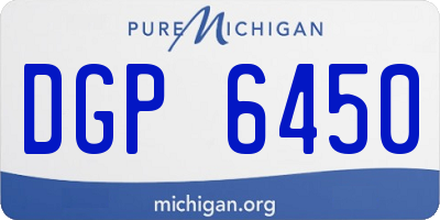 MI license plate DGP6450