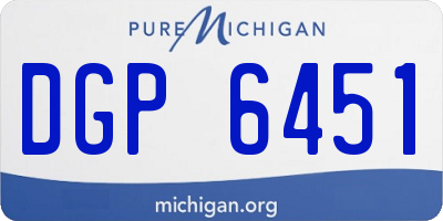 MI license plate DGP6451