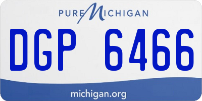 MI license plate DGP6466