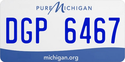 MI license plate DGP6467
