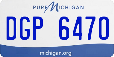 MI license plate DGP6470