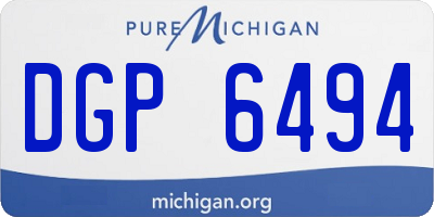 MI license plate DGP6494