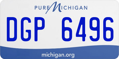 MI license plate DGP6496