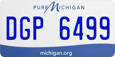 MI license plate DGP6499