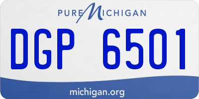 MI license plate DGP6501