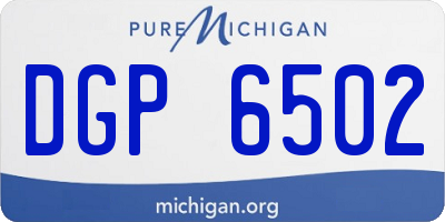 MI license plate DGP6502