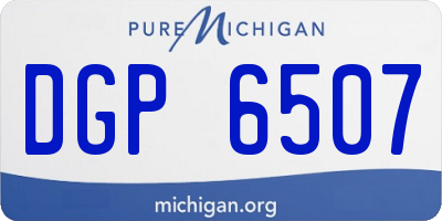 MI license plate DGP6507