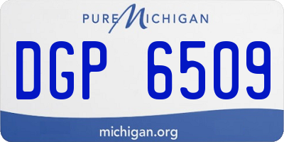 MI license plate DGP6509