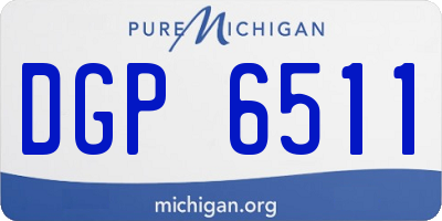 MI license plate DGP6511