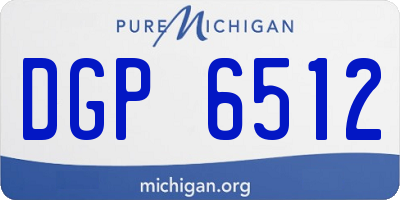 MI license plate DGP6512