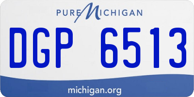 MI license plate DGP6513