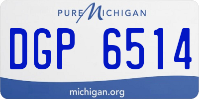 MI license plate DGP6514
