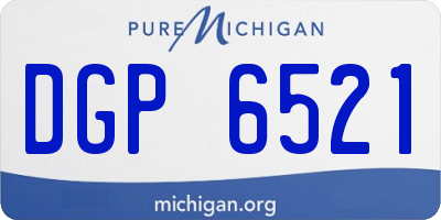 MI license plate DGP6521