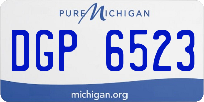 MI license plate DGP6523