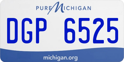 MI license plate DGP6525