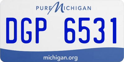 MI license plate DGP6531