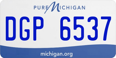 MI license plate DGP6537