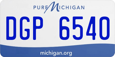 MI license plate DGP6540