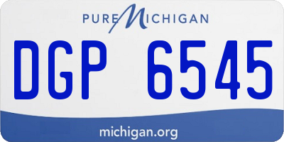 MI license plate DGP6545