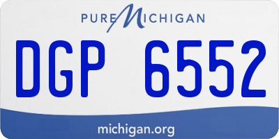 MI license plate DGP6552