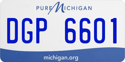 MI license plate DGP6601