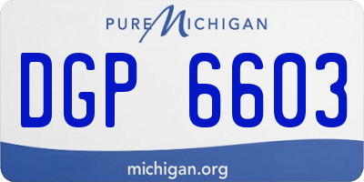 MI license plate DGP6603