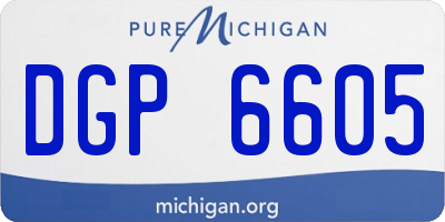 MI license plate DGP6605