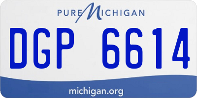 MI license plate DGP6614