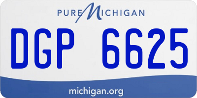 MI license plate DGP6625