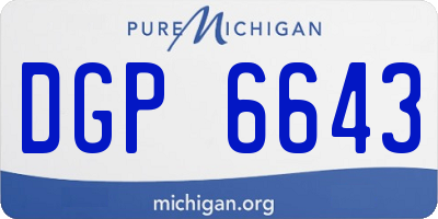 MI license plate DGP6643