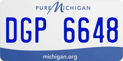 MI license plate DGP6648