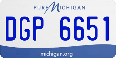 MI license plate DGP6651