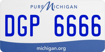 MI license plate DGP6666