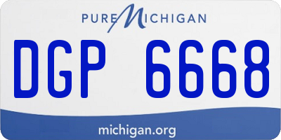 MI license plate DGP6668