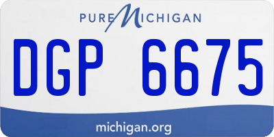 MI license plate DGP6675