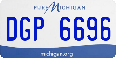 MI license plate DGP6696