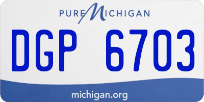MI license plate DGP6703