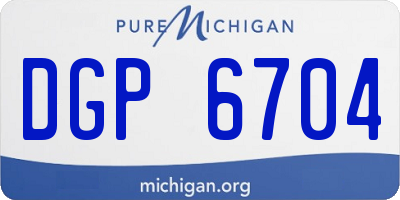 MI license plate DGP6704