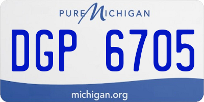 MI license plate DGP6705