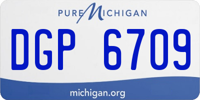 MI license plate DGP6709